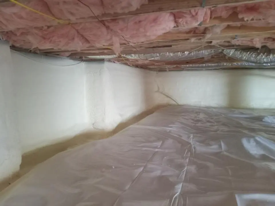 Crawl space encapsulation with closed-cell spray foam for Spray Foam Roofing in Bushkill